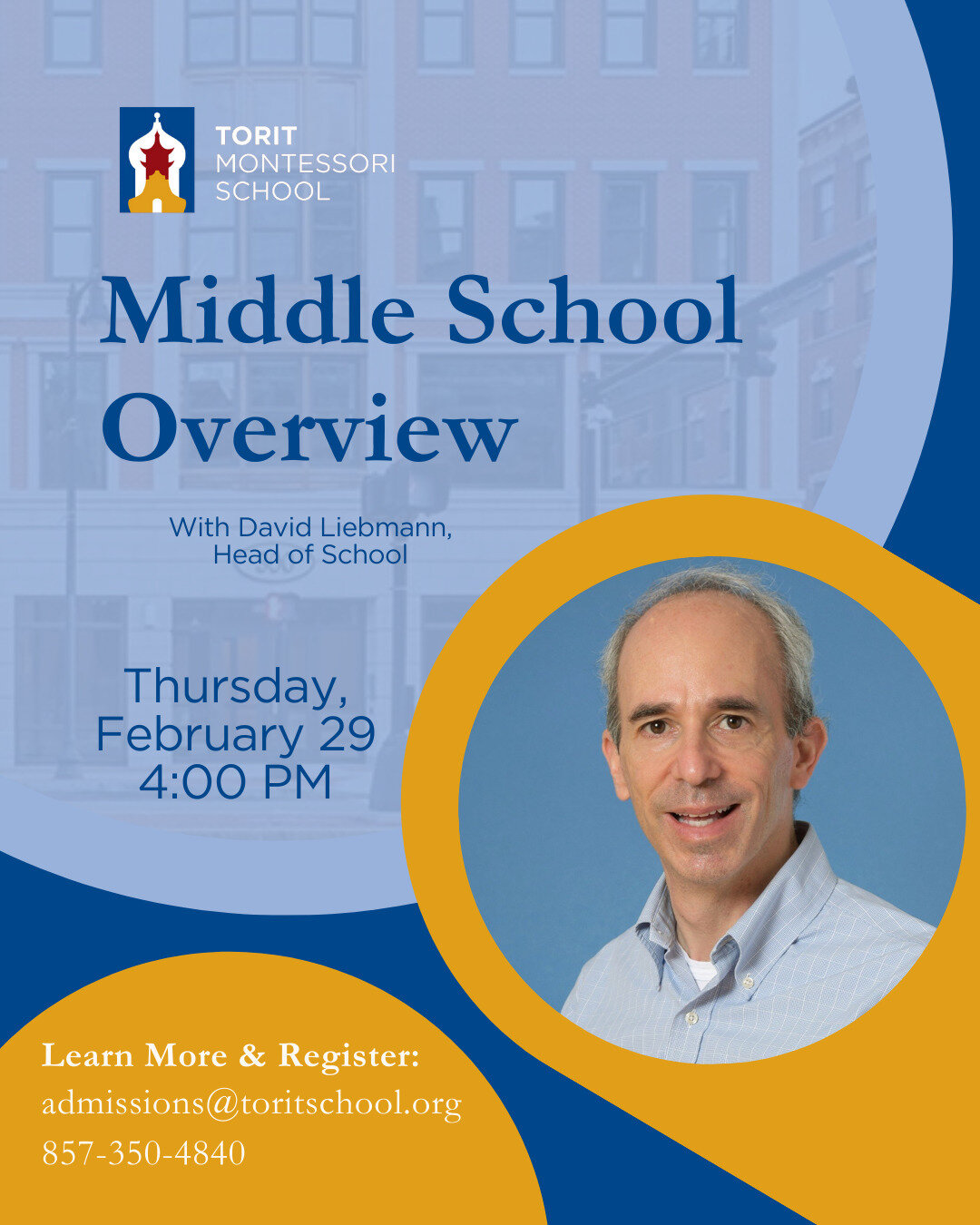 📢 Calling all current and prospective parents! Join us this Thursday, February 29th at 4pm for a virtual Middle School Overview. David Liebmann, Torit's Head of School, will share his vision for a small, place-based, highly experiential Middle Schoo