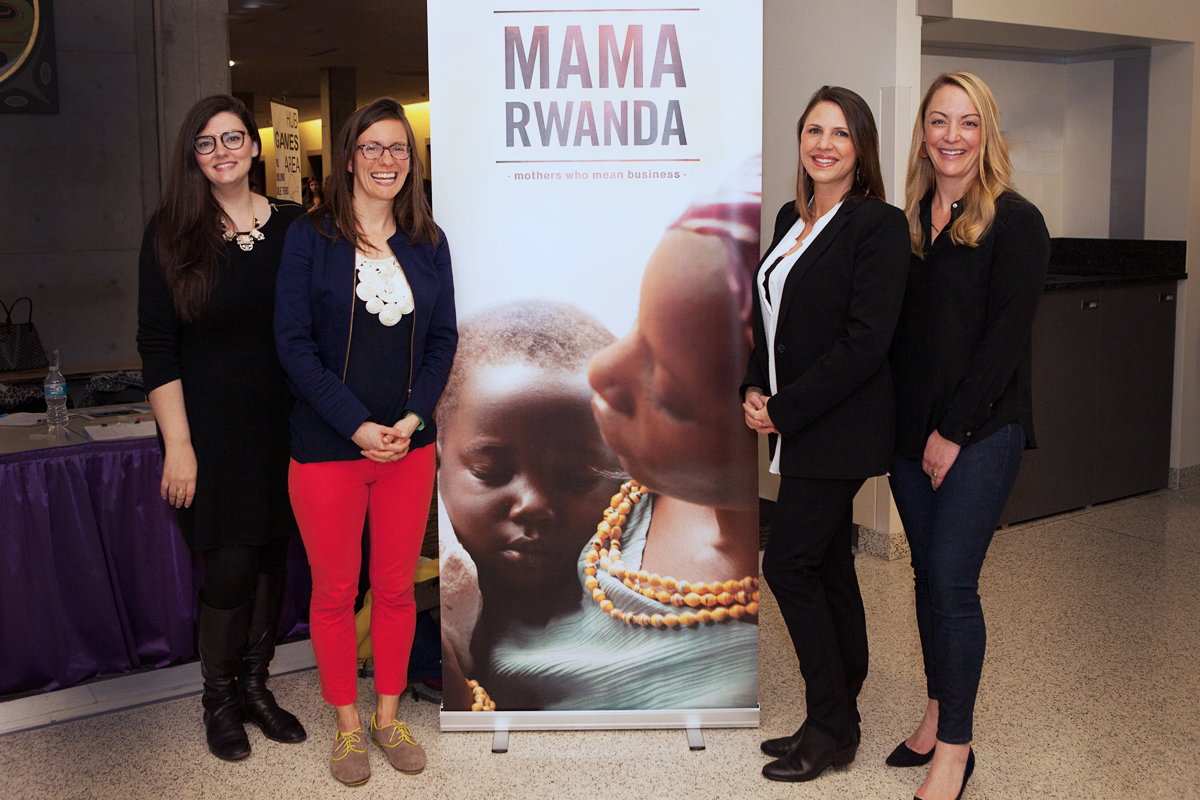 Mama Rwanda director Laura Waters Hinson and MPI vice president of talent development Lana Link celebrate a successful screening with fellow panelists at the University of Washington.