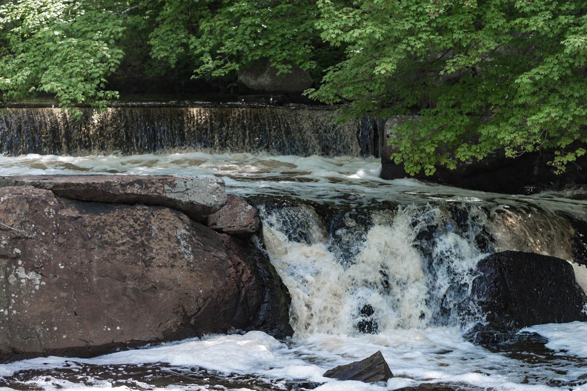 The falls near the fish ladder