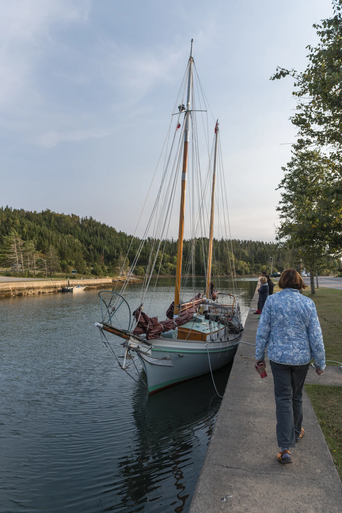 The boat the Swiss guys were bringing up from Maine
