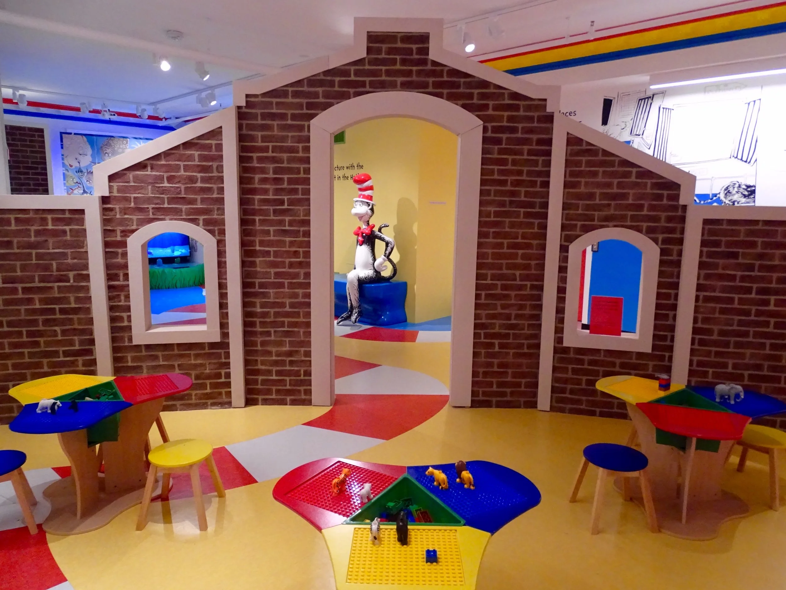 The lego room is a perfect spot to occupy little ones while adults check out the upper floor. 