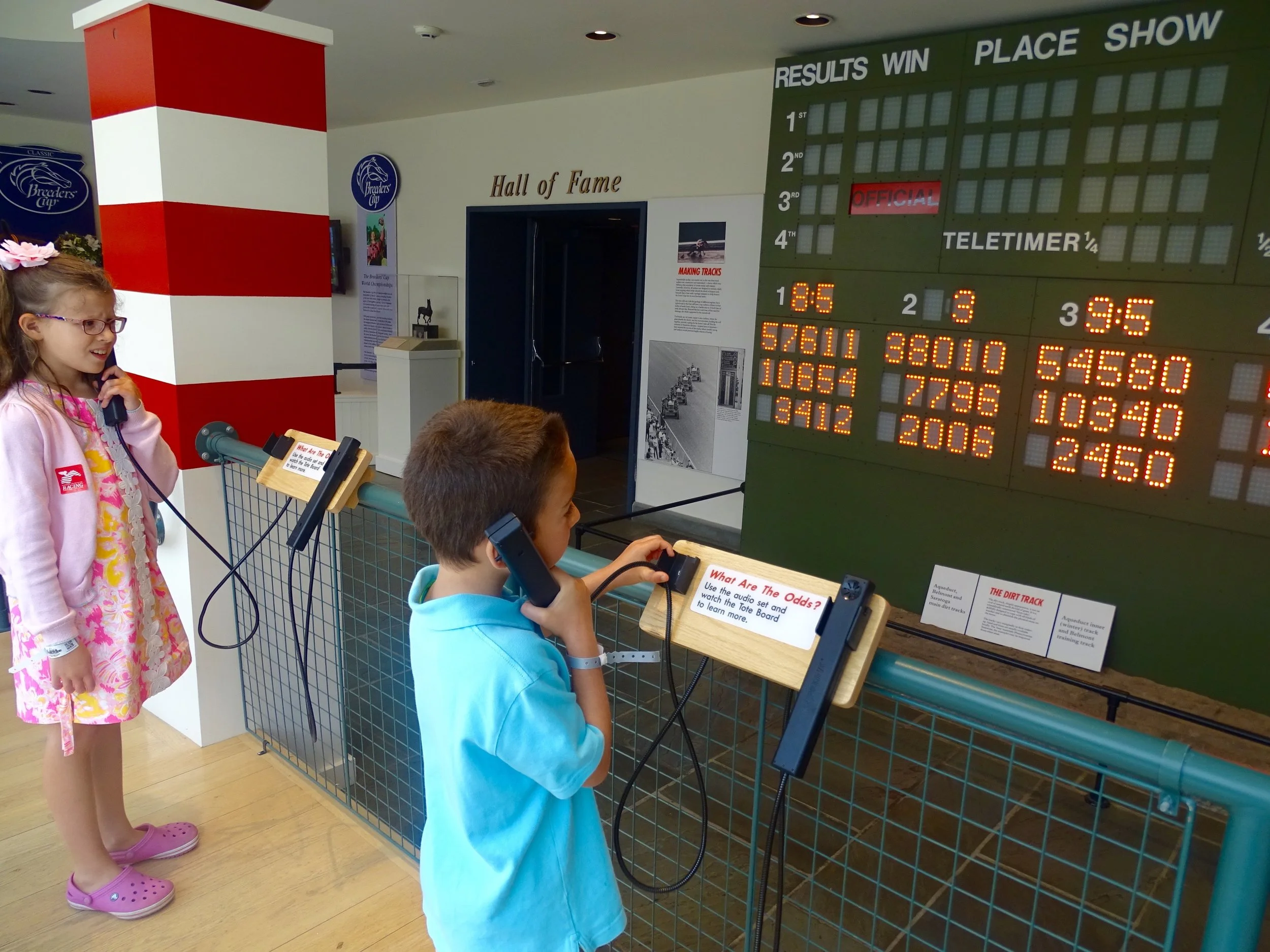 My children learned all about scoring so they would be prepared when we returned to the race track.