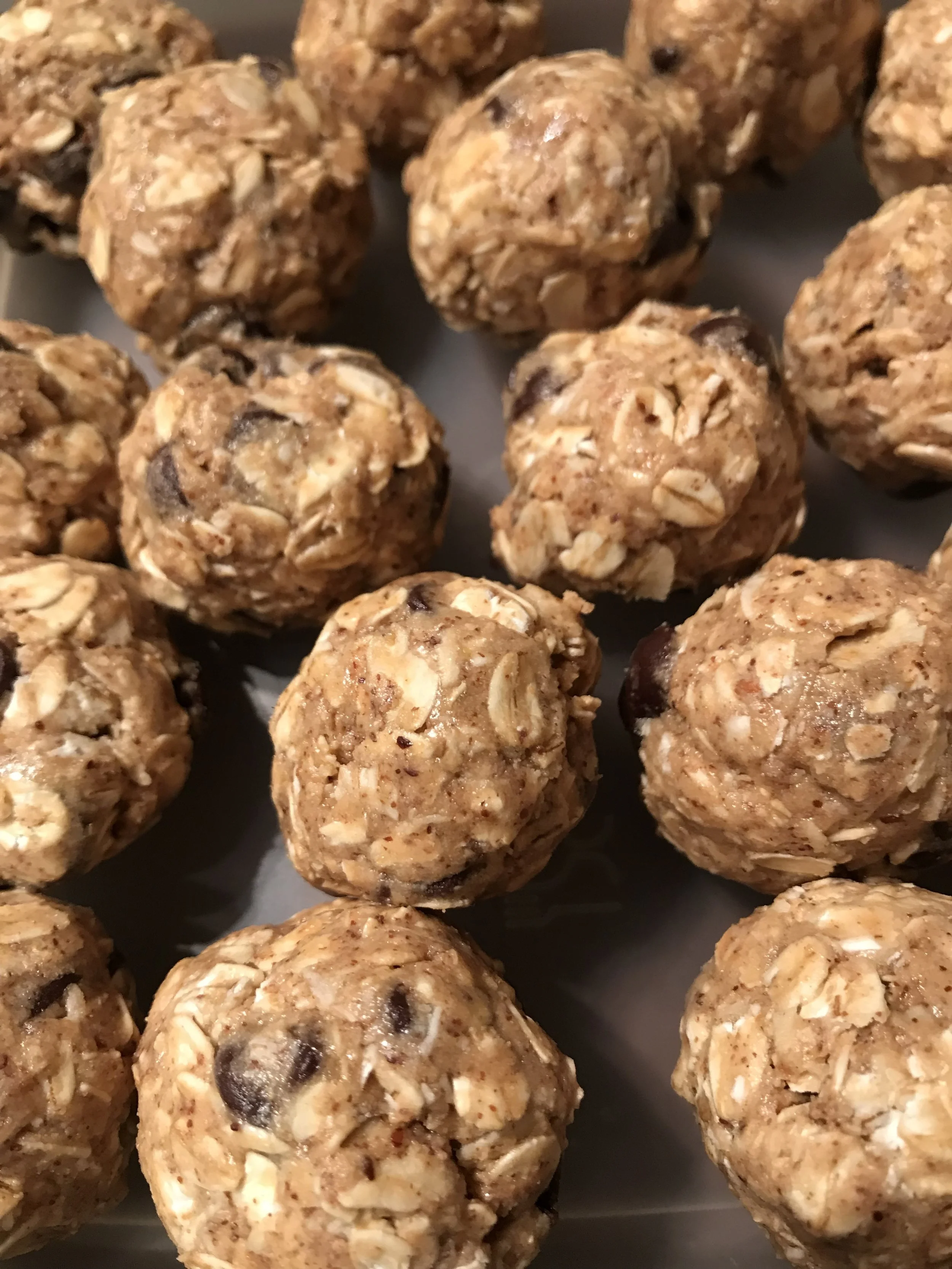 Chocolate Chip Protein Oatmeal Energy Balls
