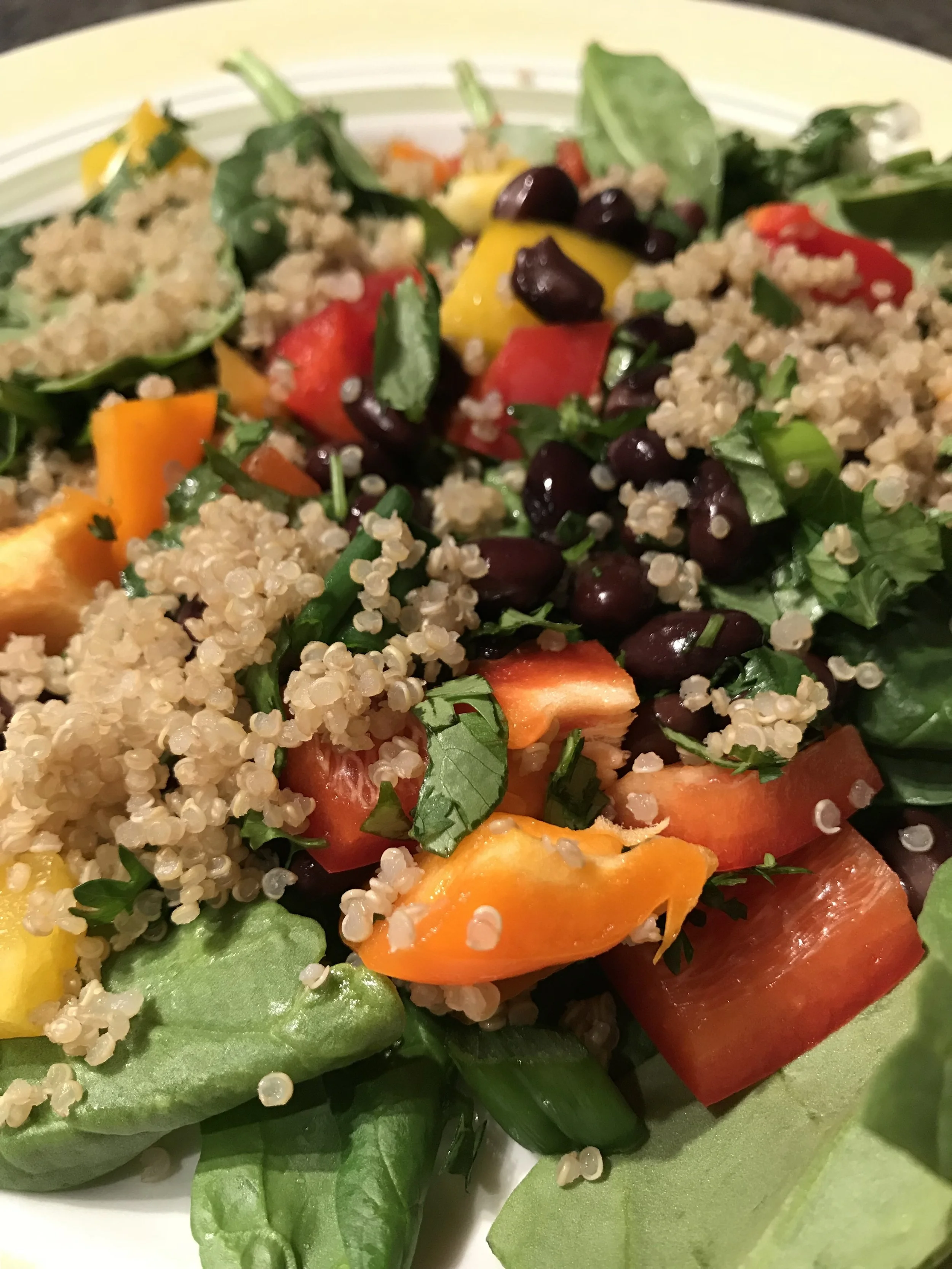 Spicy Spinach and Quinoa Salad