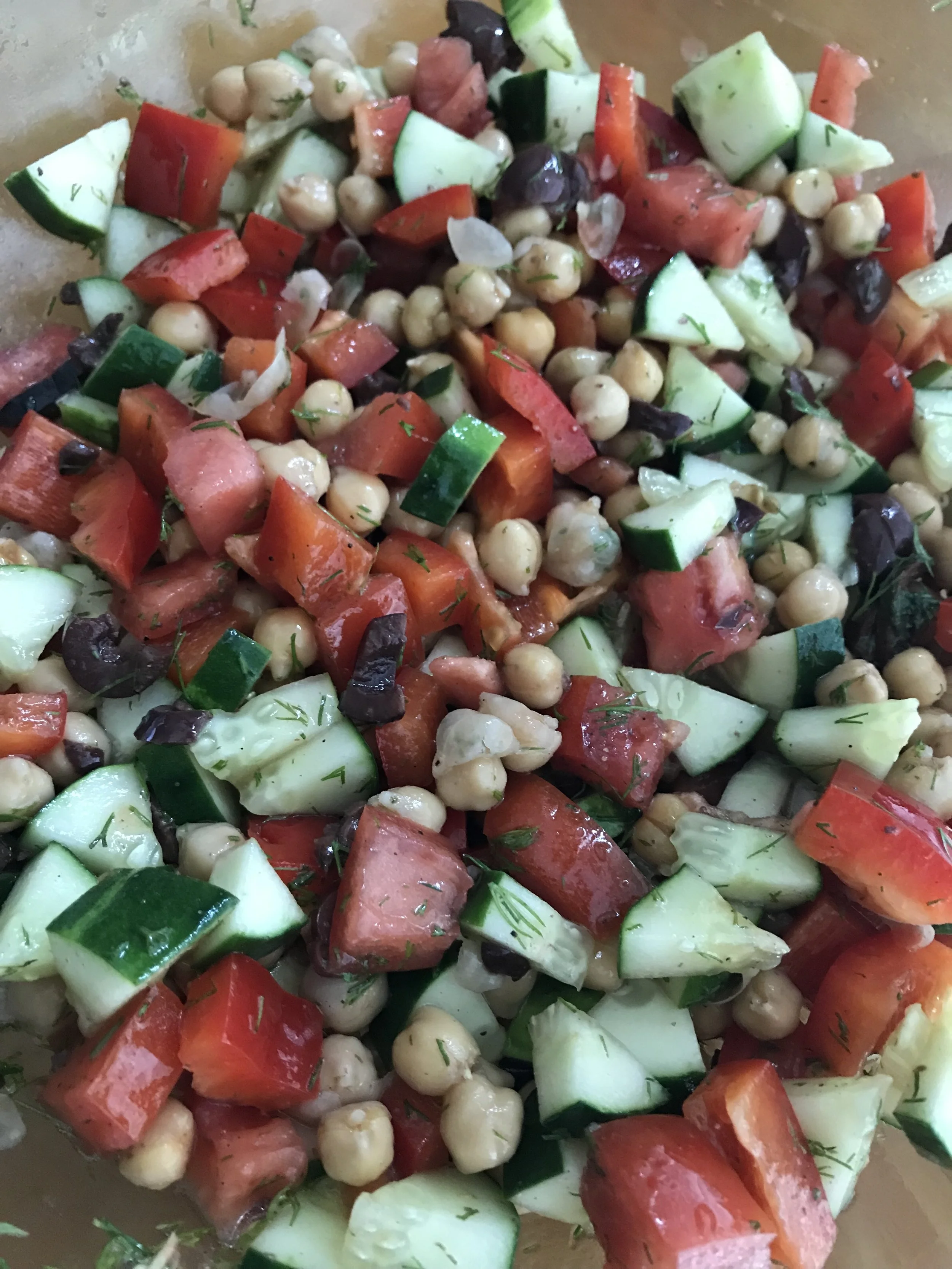Greek Chickpea Snack Bowl