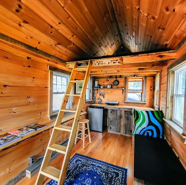 The interior of the tiny house