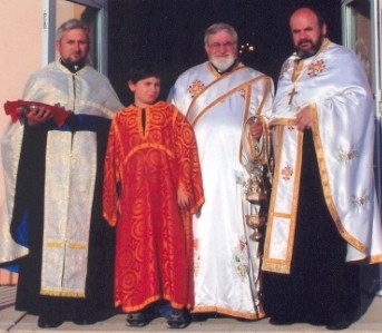 Rev. Petko Kesakovski, Jovan Kesakovski, Decon Naum Naumovski, & Very Rev. Trajko Boseovski