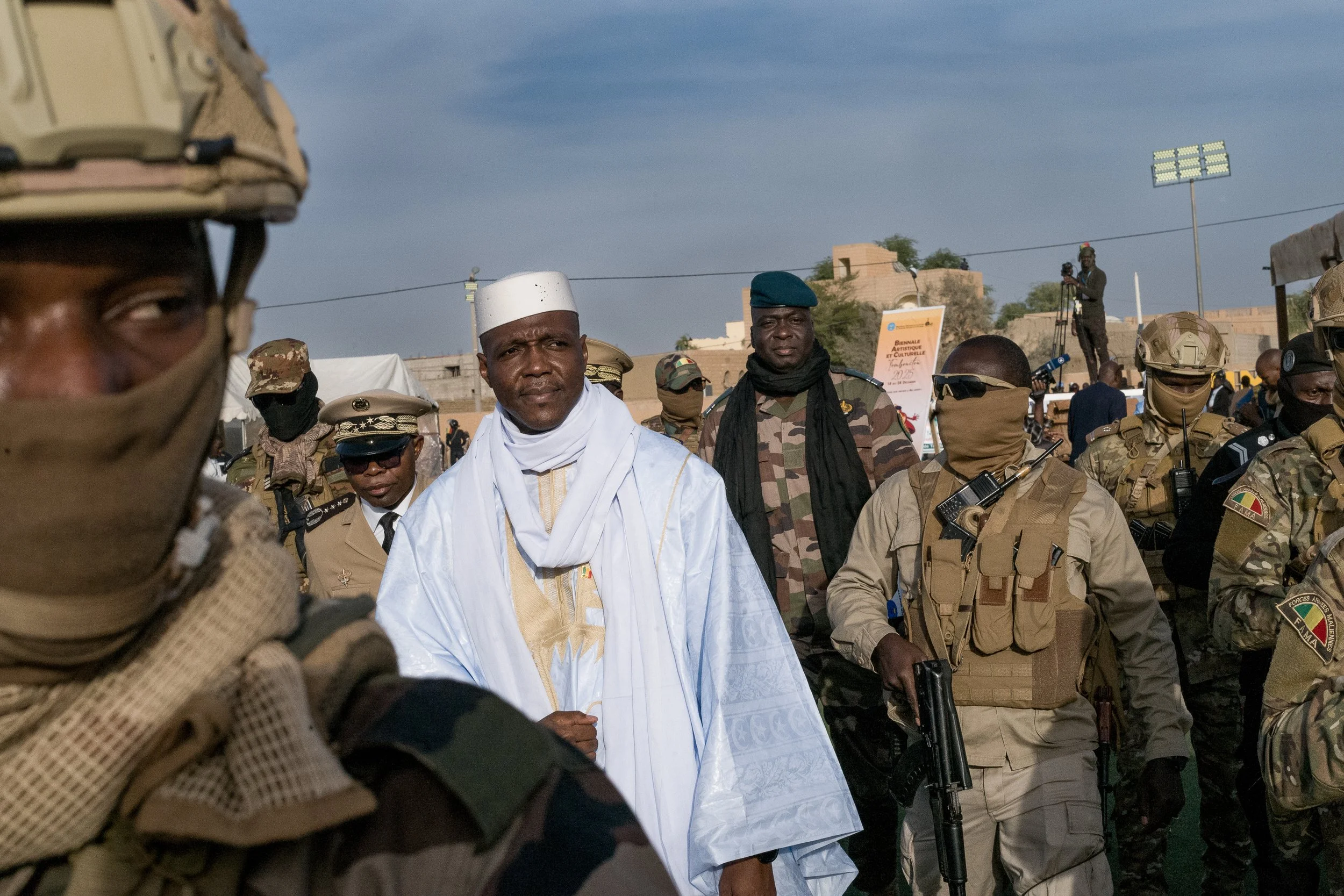  Abdoulaye Maïga, der Premierminister Malis, kann nur unter höchsten Sicherheitsvorkehrungen anreisen. 