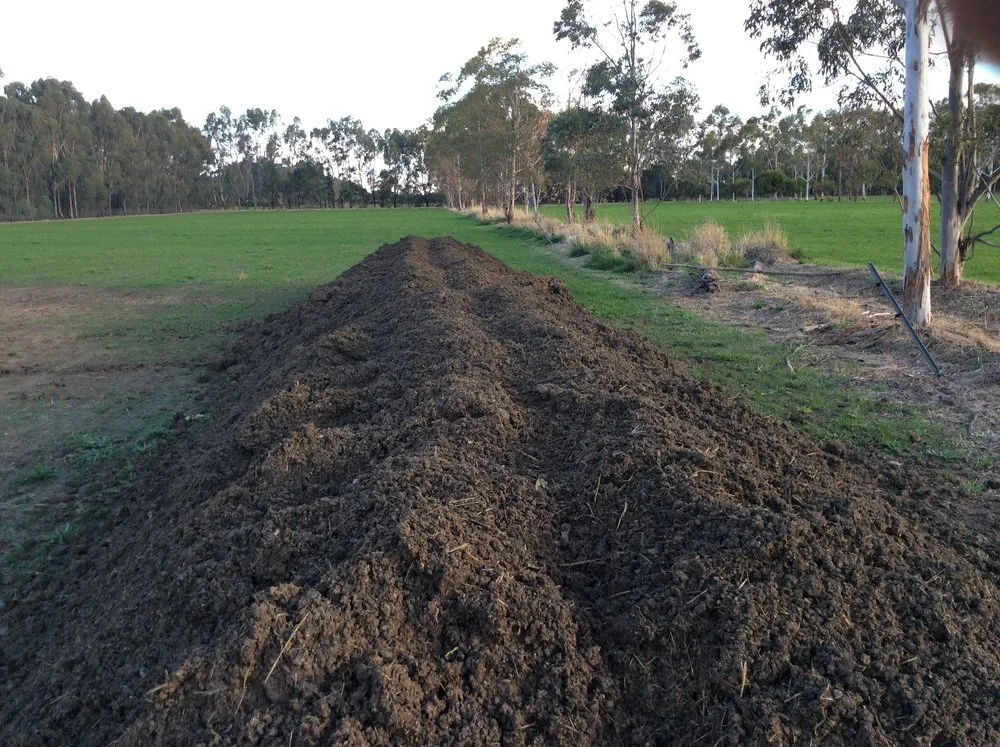Demeter Biodynamic Static Compost heap. No turning required.