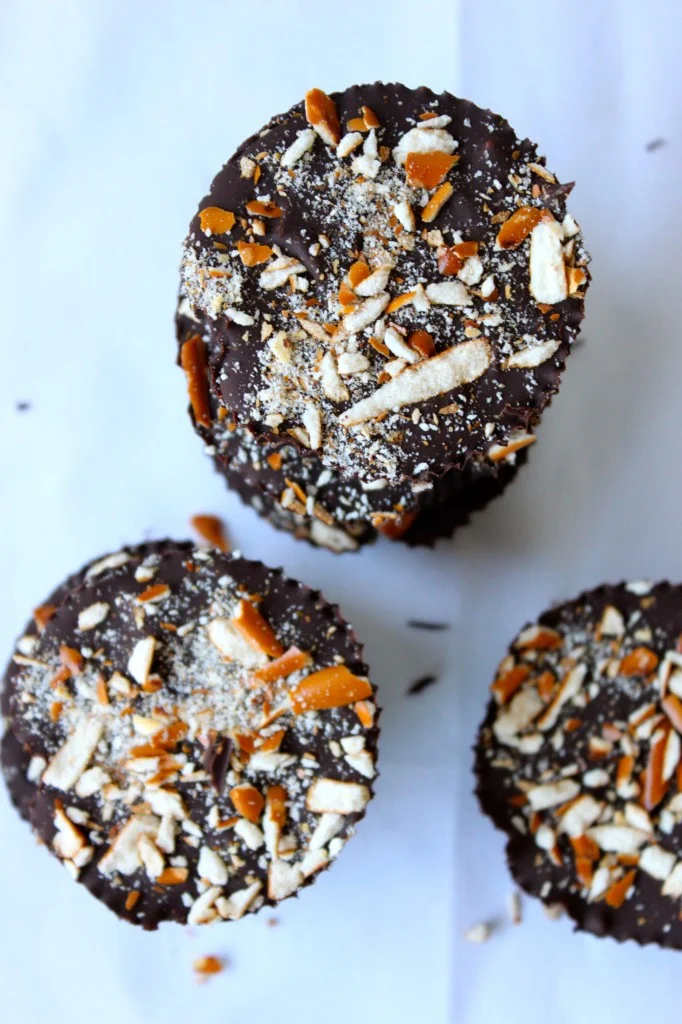 Chocolate Sun Butter Pretzel Cups