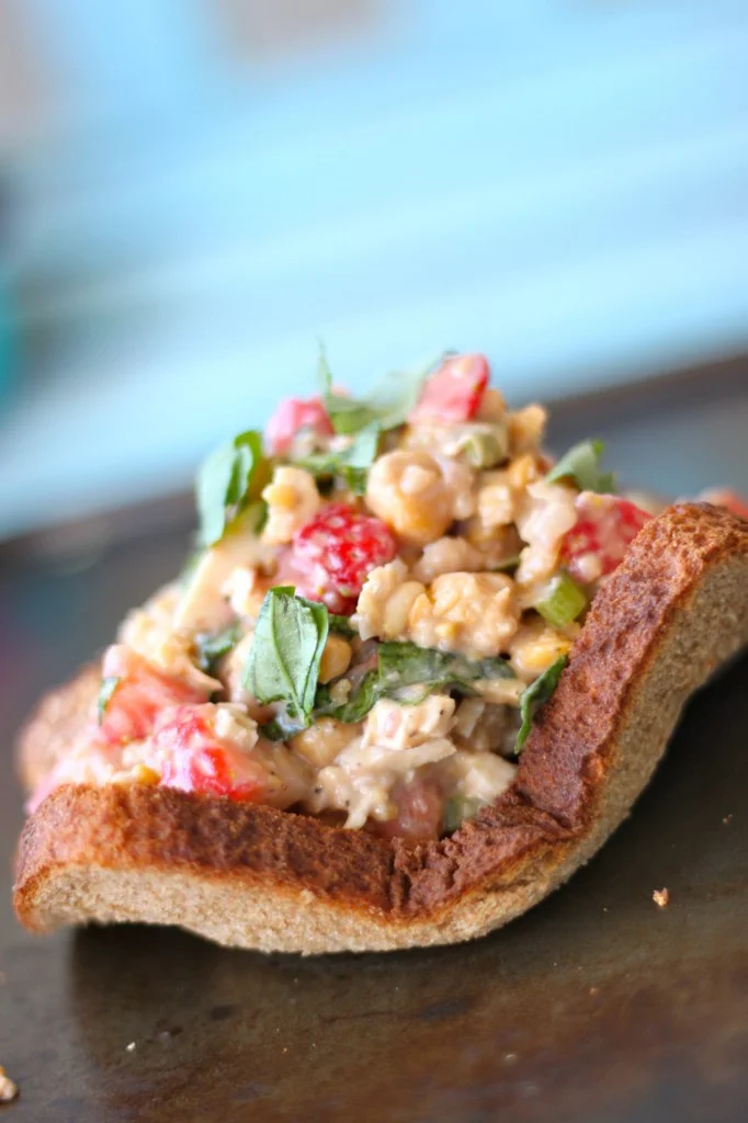 Little Chickpea Food Wednesday: Strawberry Basil Chickpea Salad Sandwiches