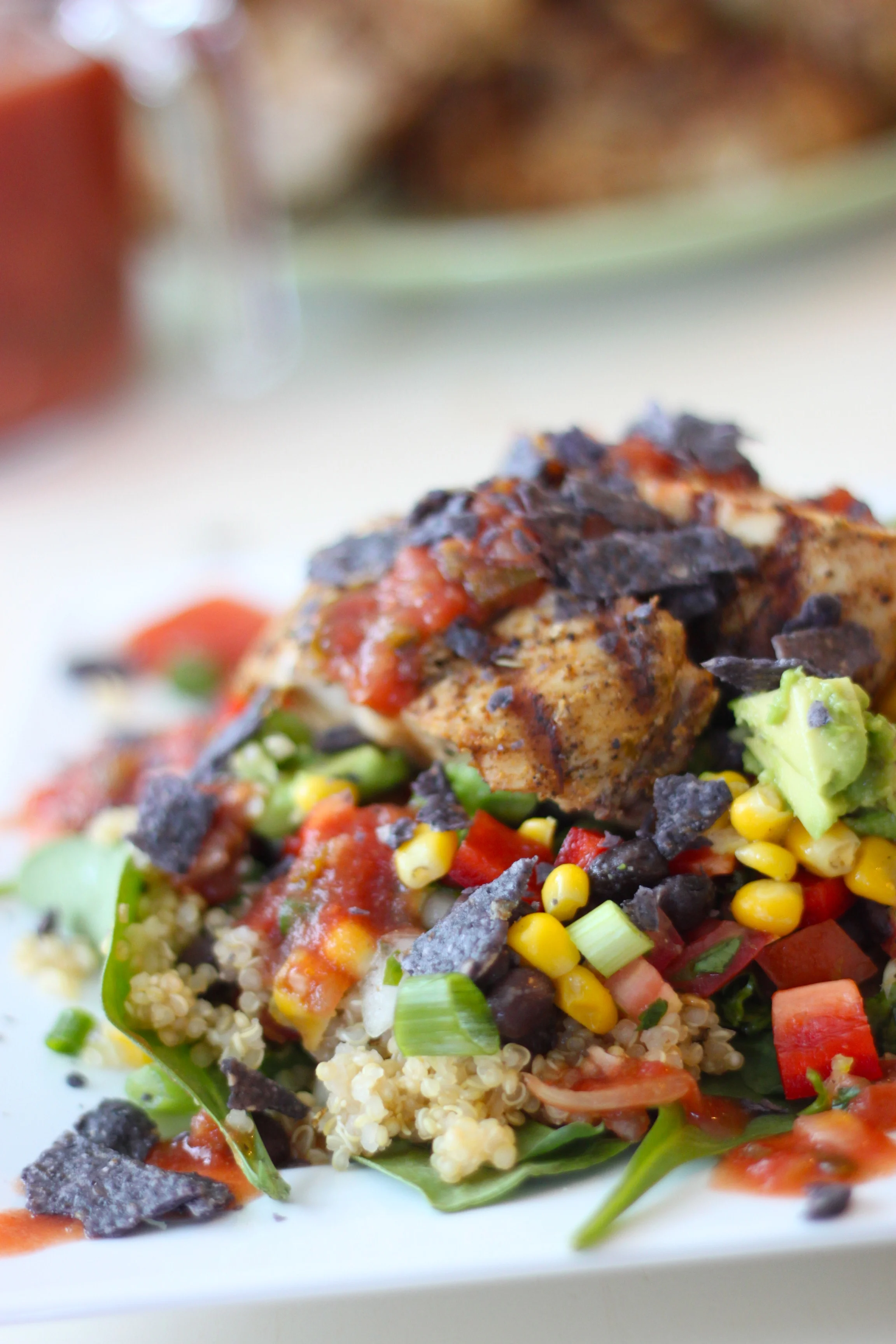 My Husband's Favorite Salad-Mexican Grilled Chicken Quinoa Salad