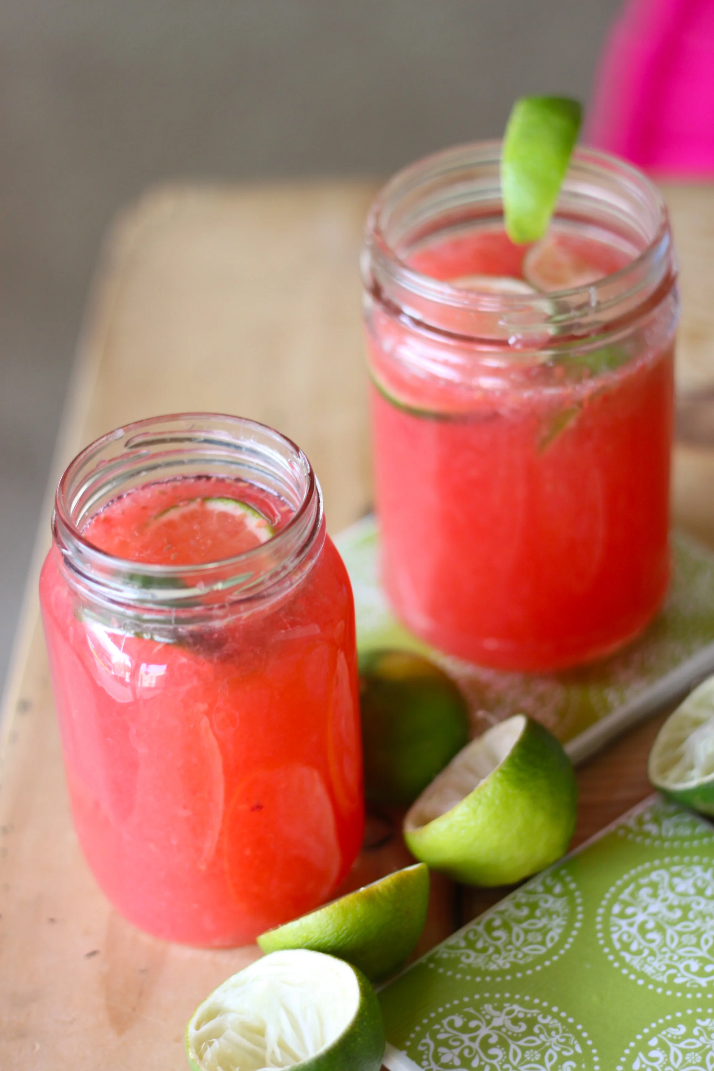 Honey Sweetened Limeade & Raspberry Limeade