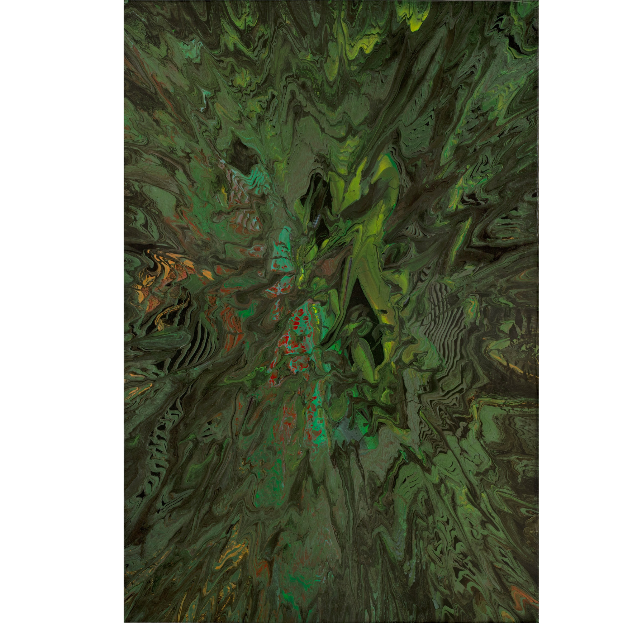 Emerald Snake | 24" x 36" | Acrylic | Canvas