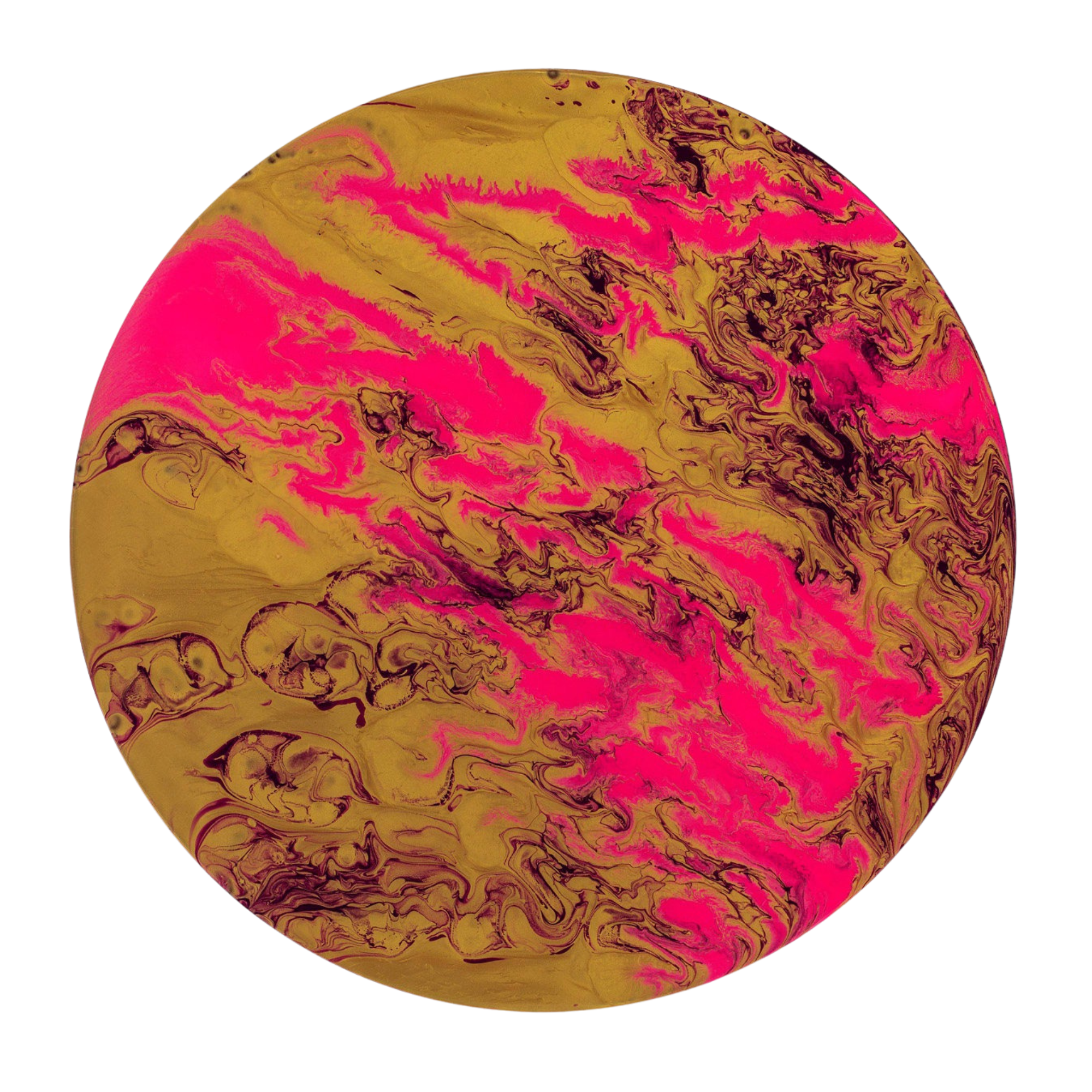 Pink Gold Black Spinning Rock | 24" | Plexi