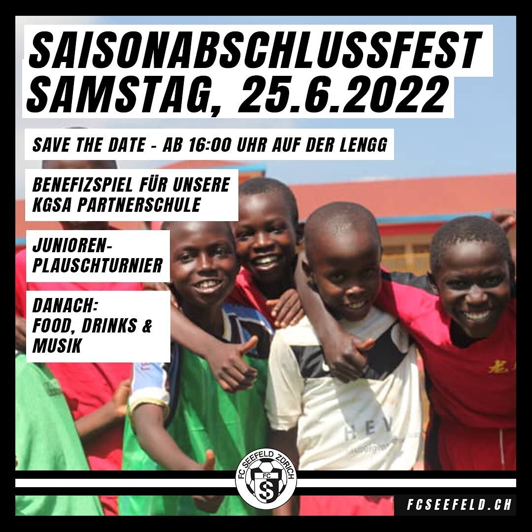 Heute ist es endlich soweit. Hier das Programm f&uuml;r unser Saisonabschlussfest:

15:00 - 16:30: Juniorenturnier
16:30 - 17:30: Seniorenturnier
17:30 - 18:30: Benefizspiel f&uuml;r @kgsa17 
18:30 - 19:00: Meisterehrungen und @fcz_offiziell Trikotve