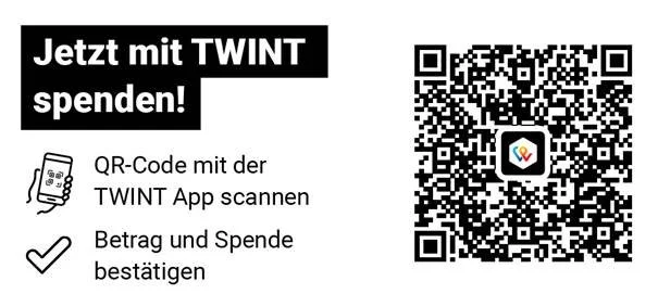 Twint-QR-Code für Spenden an die KGSA