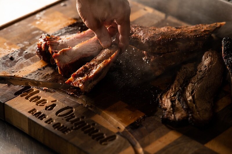 Ribs Being Cut Cutting Board.jpg