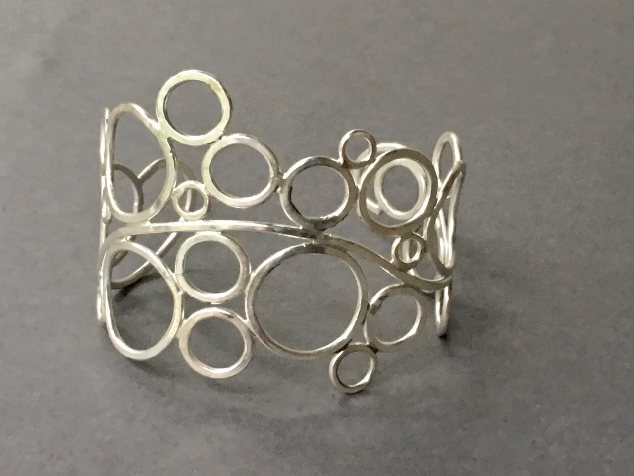 Bubbles Cuff in Fine Silver