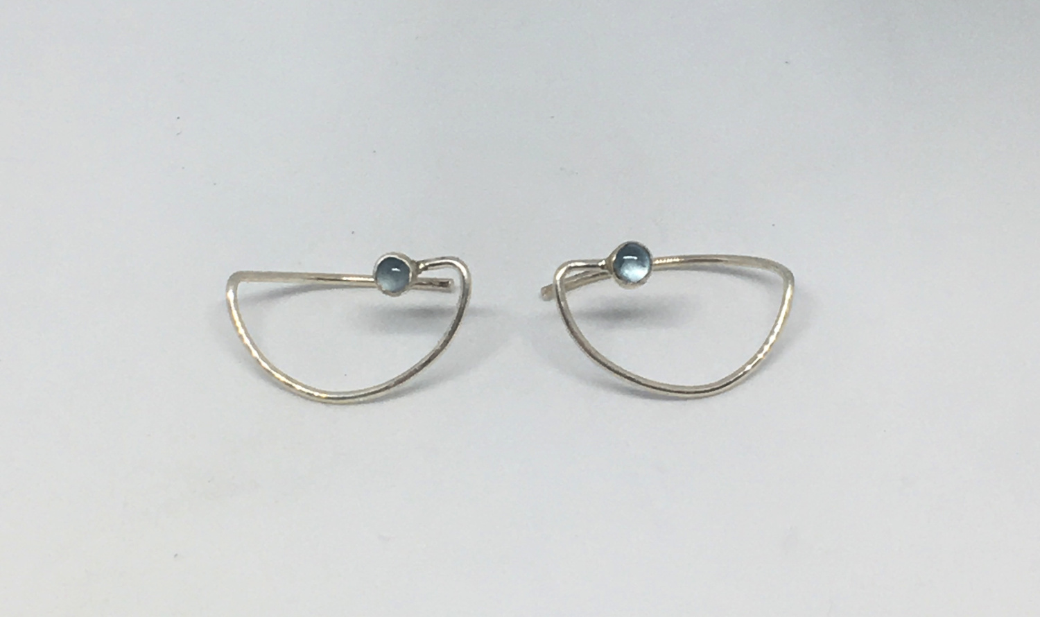 New! E-series Blue Topaz earrings