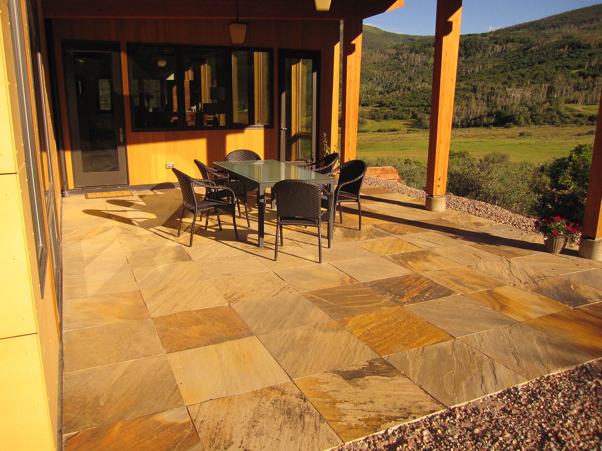 Residential stone patio