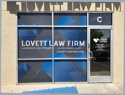 Window decal for branch located in El Paso. 