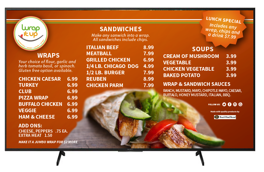 Digital In-Store Menu