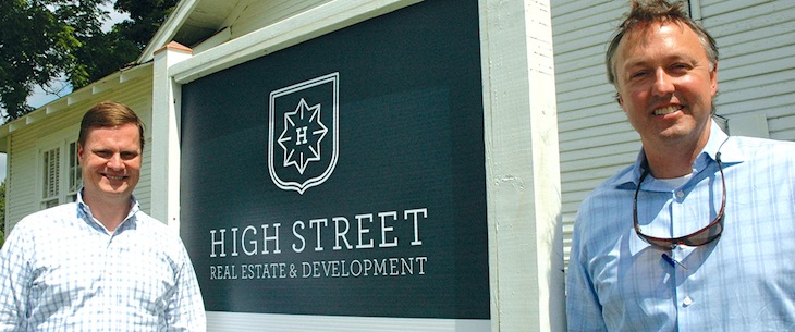 Ward Davis, left, and Morgan Hooker are the founding members of High Street Real Estate and Development in Springdale.