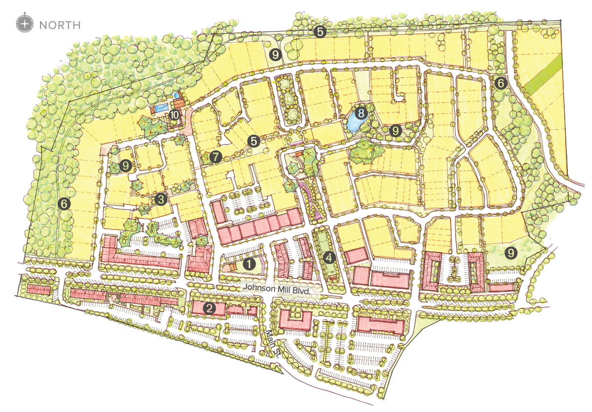 Initial layout of Johnson Square.