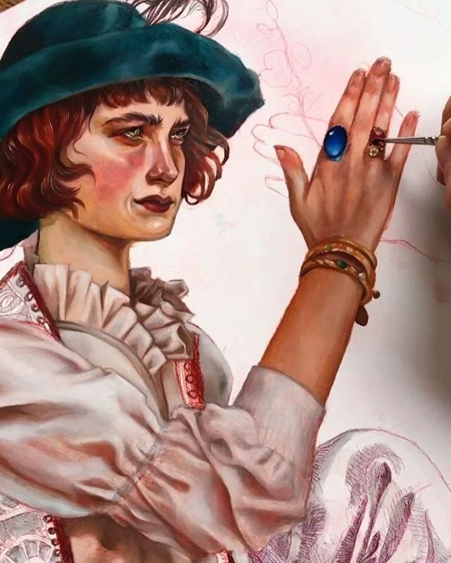 🌊🌊🌊
Here is a little video I spent too long on ⚓️ the pirate lady is coming alive nicely.
I don’t know why but I’m so sleepy today. Painting this jewelry gave me energy though 💎♦️👑✨
.
“I’ve made good friends
with the sun and the rain
I’ve played with the land
and the sea
and I hope when they gather
at the end of each day
each one
speaks kindly
of me.” - @dallasclayton
.
🎶: Suite for Violin by Bughici, performed by Advent Chamber Orchestra