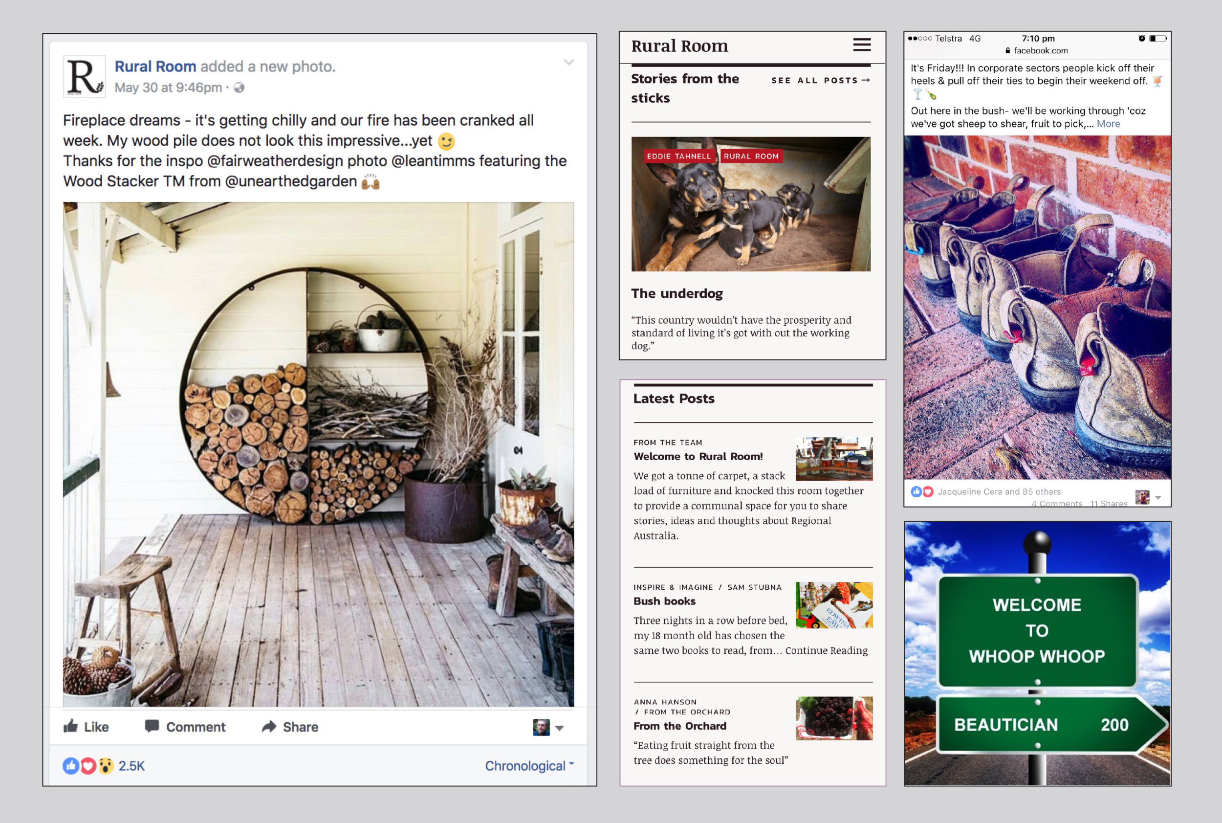 The Rural Room post, above, reached 356,463 people, received 2,500 Likes, 2000 Comments and 1000 Shares