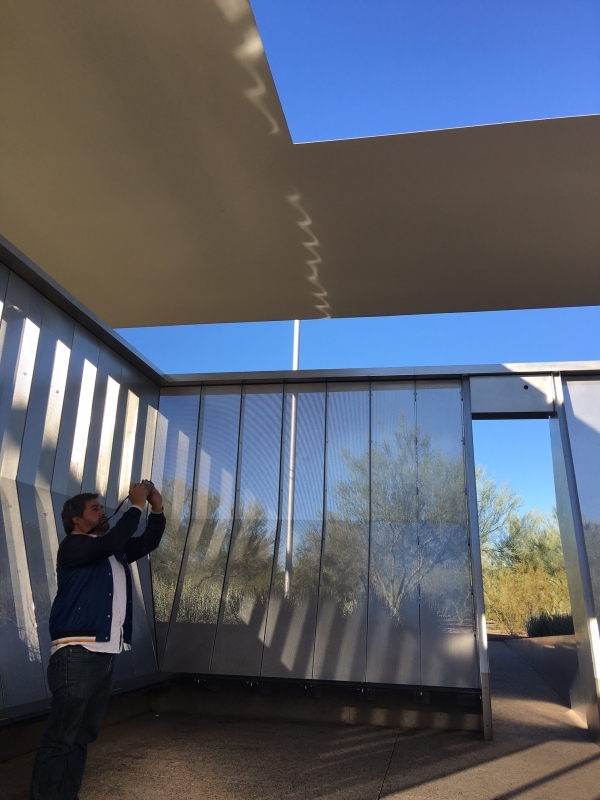  Daniel visiting the James Turrell skyspace at Arizona State University. 12-18-15 