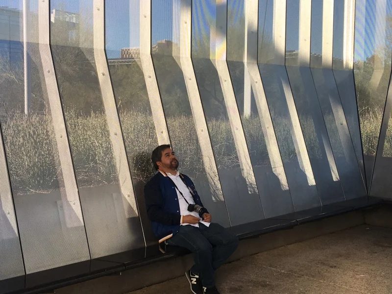  Daniel visiting the James Turrell skyspace at Arizona State University. 12-18-15 