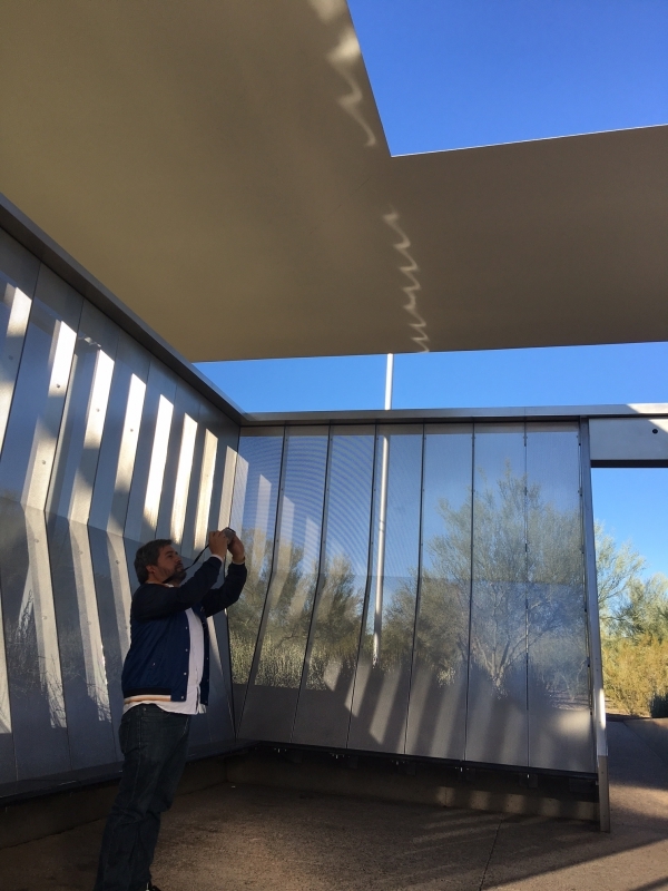  Daniel visiting the James Turrell skyspace at Arizona State University. 12-18-15 