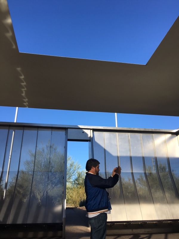  Daniel visiting the James Turrell skyspace at Arizona State University. 12-18-15 