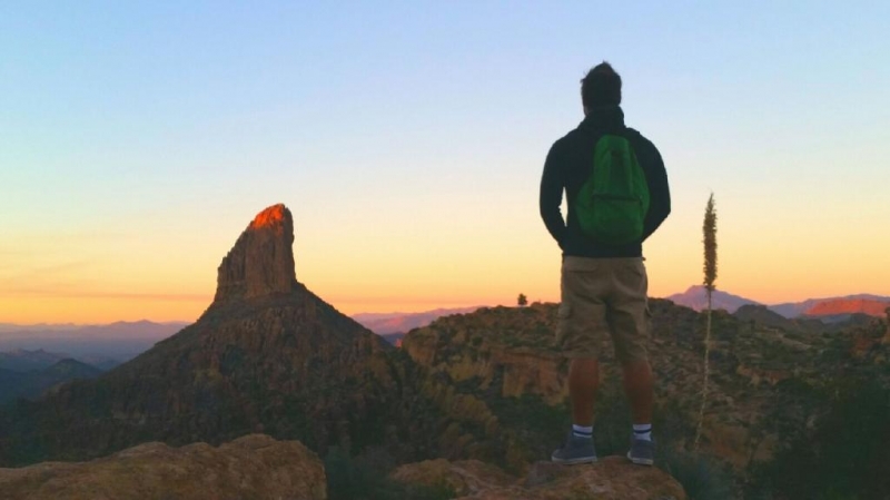   Túlio on the Peralta Trail    Superstition Mountains, Apache Junction, Arizona, 12-1-15. Photo credit: Cory Slawson 