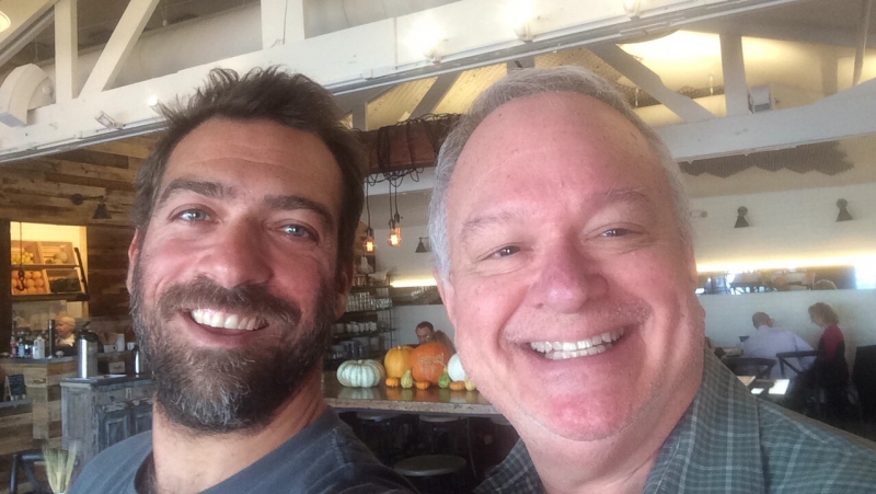  Túlio Pinto and Ted Decker enjoying brunch together at Fàme Caffe, Phoenix. 11-5-15 