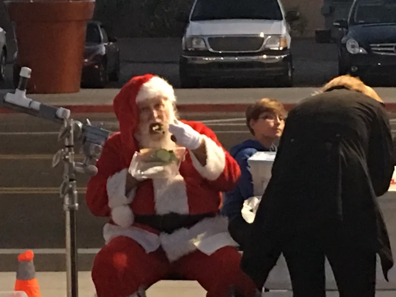  Tulio encounters Santa Claus on Roosevelt Row, 11-14-15 