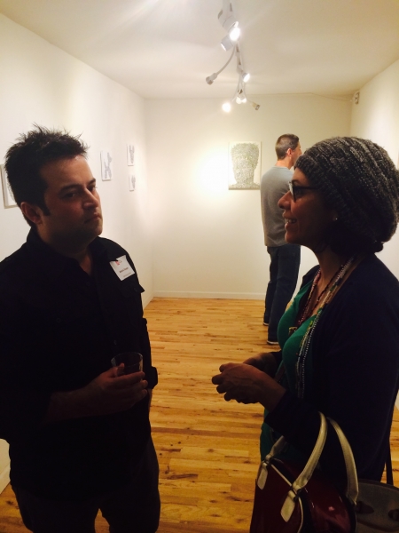  Alexis with visual artist Verónica Aponte. 2-20-15  Photo credit: Ted Decker 