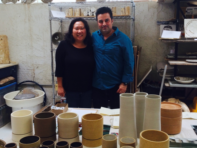  Alexis with visual artist Miro Chun. 2-21-15  Photo credit: Ted Decker 