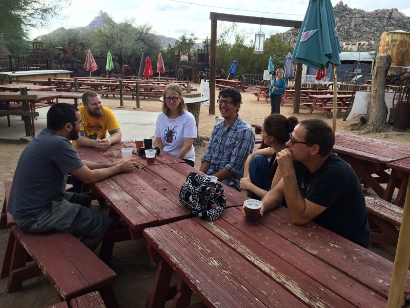  Felipe with Phoenix-based artists at Greasewood Flat  11-1-14 