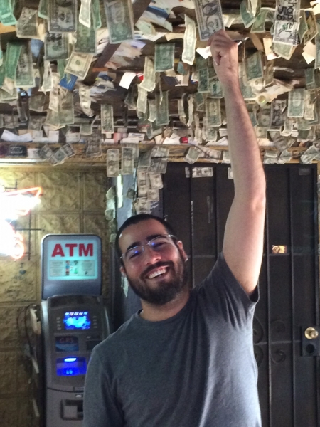  Felipe grabbing for dollars at Greasewood Flat  11-1-14 