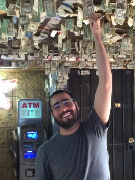 Felipe grabbing for dollars at Greasewood Flat  11-1-14 