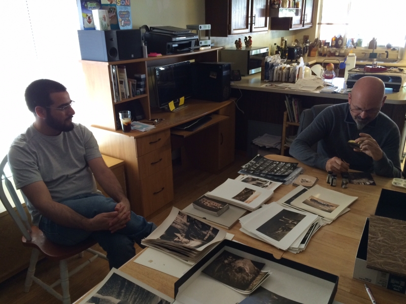 Felipe visiting with Chandler, AZ-based visual artist Brian Skaggs  11-17-14 