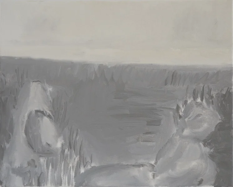 Painting 252 , 2014 Acrylic and gouache on canvas 8 x 10 in Photo credit: Carolyn Lavender