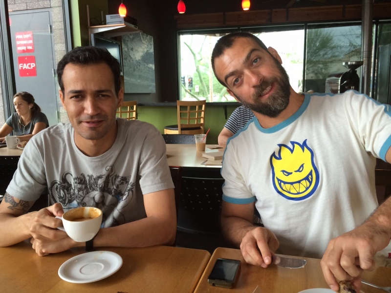  Wanderson with Tulio Pinto from Porto Alegre, Brazil at Echo Coffee, Scottsdale  10-7-14 