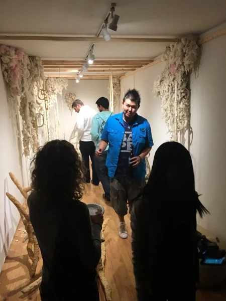  Takashi Hara, phICA October Onloaded artist, visiting Fault Lines. 11-20-15 