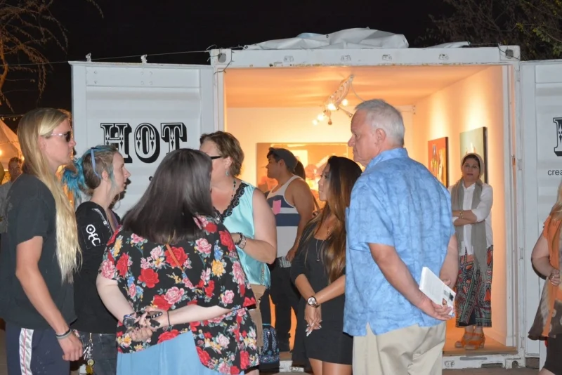  First Friday crowd, 4-3-15. Photo credit - Falah Alsaidi. 