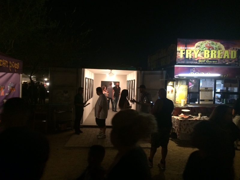  First Friday with Rigo's work and a food truck, 4-3-15. Photo credit - Ted Decker 