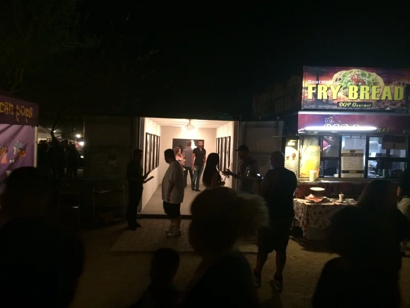 First Friday with Rigo's work and a food truck, 4-3-15. Photo credit - Ted Decker